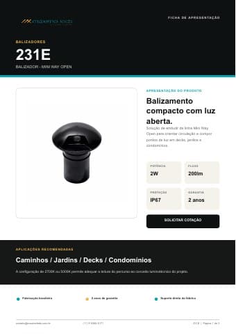 Capa da ficha de apresentação do produto 231E